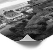 mittelalterliche Grayscale Stadt Poster (Ecke)
