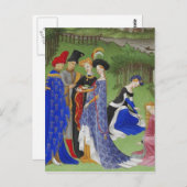 Mittelalterliche Grüße Postkarte (Vorne/Hinten)