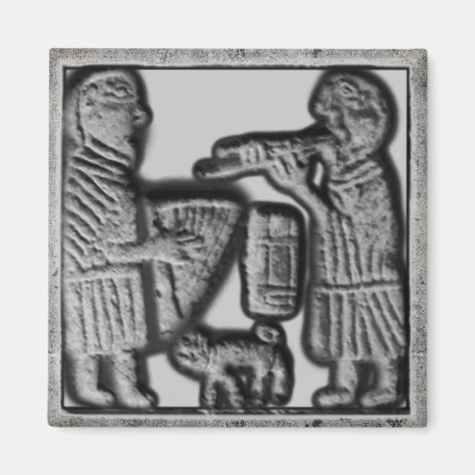 Mittelalterliche Harfe und Rohre mit Kat Magnet (Vorne)