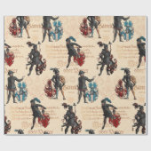 Mittelalterliche Helden - Ritter in deutscher Mili Geschenkpapier (Flach)