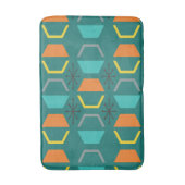 Mittelalterliche Hexagons Aquamarin Badematte (Vorderseite Vertikal)