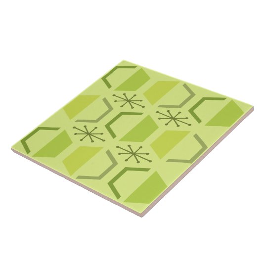 Mittelalterliche Hexagons Chartreuse Fliese (Seite)