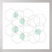 Mittelalterliche Hexagons mit moderner Minimalisti Poster (Vorne)