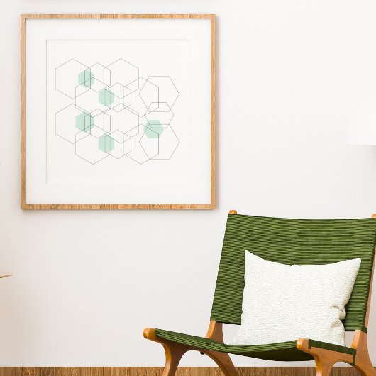 Mittelalterliche Hexagons mit moderner Minimalisti Poster