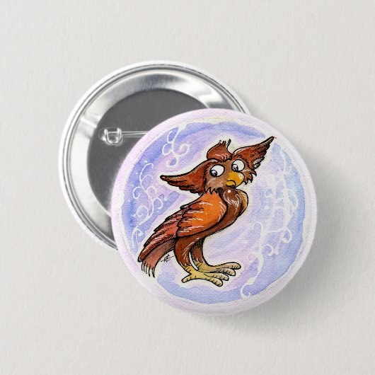 mittelalterliche Hibou Button (Vorne & Hinten)