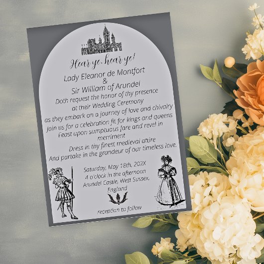 Mittelalterliche Hochzeit der Renaissance Einladung