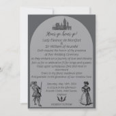 Mittelalterliche Hochzeit der Renaissance Einladung (Vorderseite)