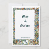 Mittelalterliche Hochzeit des 14. Jahrhunderts Einladung (Rückseite)
