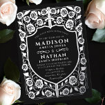 Mittelalterliche Hochzeit des Schwarzen Schwertsch Folieneinladung<br><div class="desc">Mit diesem Royal Sword & Shield Medieval Fantasy Monogram laden Sie Ihre Hochzeitsgäste ein. Dieses Design eignet sich perfekt für Paare, die eine authentische, aber moderne mittelalterliche Fantasy-Ästhetik suchen. Personalisieren Sie Text, Schriftart und Hintergrundfarbe, um Ihre Designeinstellungen Anzug zu erhalten. Matching Items in unserem Shop für ein komplettes Party Thema....</div>