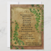 Mittelalterliche Hochzeit Einladung Großformat (Rückseite)