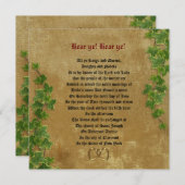 Mittelalterliche Hochzeit Einladung Parchment-Look (Vorne/Hinten)