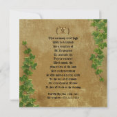 Mittelalterliche Hochzeit Einladung Parchment-Look (Rückseite)