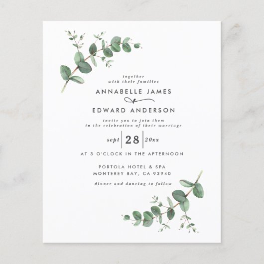 Mittelalterliche Hochzeit grüne Eukalyptus botanis (Vorderseite)