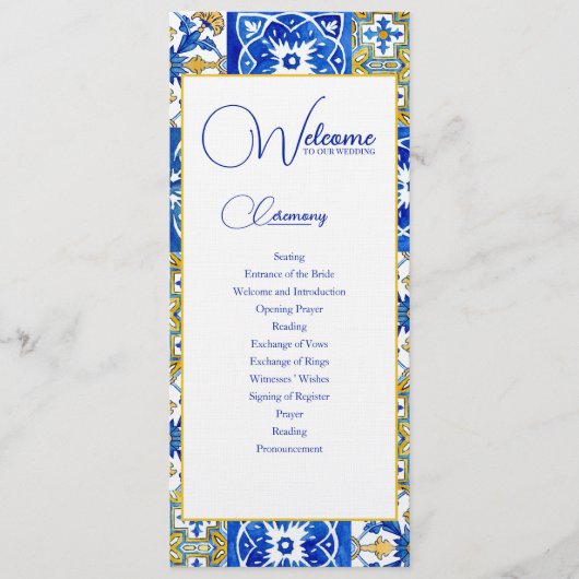 Mittelalterliche Hochzeit Programm (Vorderseite)