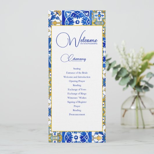 Mittelalterliche Hochzeit Programm (Stehend Vorderseite)