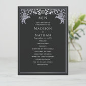 Mittelalterliche Hochzeit von Black & Silver Royal Programm (Stehend Vorderseite)