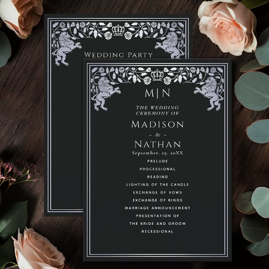 Mittelalterliche Hochzeit von Black & Silver Royal Programm