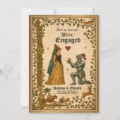 Mittelalterliche Hochzeitseinladungsfeier Einladung (Vorderseite)