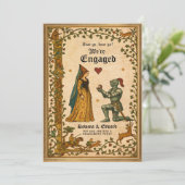 Mittelalterliche Hochzeitseinladungsfeier Einladung (Stehend Vorderseite)