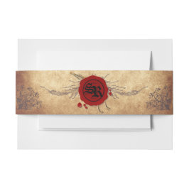 Mittelalterliche Hochzeitsfeier Einladungsbanderole