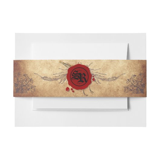 Mittelalterliche Hochzeitsfeier Einladungsbanderole (Vorderseite Beispiel)