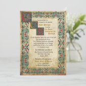 mittelalterliche Hochzeitskarte Einladung (Stehend Vorderseite)