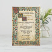 mittelalterliche Hochzeitskarte Einladung (Stehend Vorderseite)