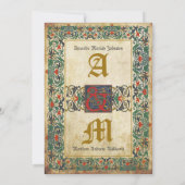 mittelalterliche Hochzeitskarte Einladung (Rückseite)