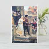 Mittelalterliche Hochzeitsromane Einladung (Stehend Vorderseite)