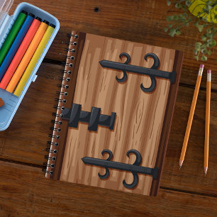 mittelalterliche Holztür Notizblock