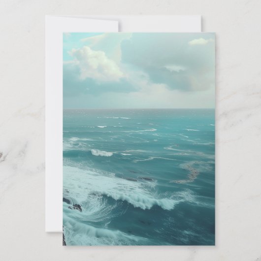 Mittelalterliche Hütte auf einer Klippe Einladung (Rückseite)