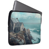 Mittelalterliche Hütte auf einer Klippe Laptopschutzhülle (Vorne Rechts)