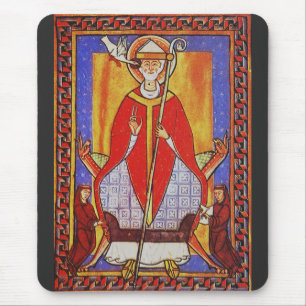 Mittelalterliche Ikone des heiligen Gregor des Gro Mousepad