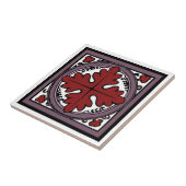 Mittelalterliche Illumination Red Acanthus Leaf Fliese (Seite)