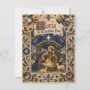 mittelalterliche illuminierte Handschrift Christi Feiertagskarte