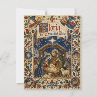 mittelalterliche illuminierte Handschrift Christi  Feiertagskarte