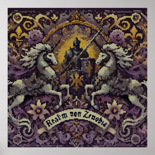 Mittelalterliche inspirierte Wandkunst Poster (Vorne)