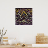 Mittelalterliche inspirierte Wandkunst Poster (Küche)