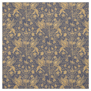 Mittelalterliche italienische Greifvögel auf Sprin Stoff