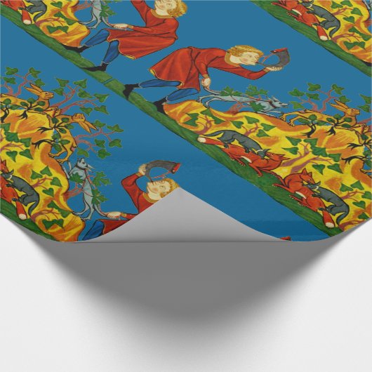 Mittelalterliche Jagd Geschenkpapier (Ecke)