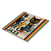 Mittelalterliche Jazz-Zeitalter HepCat Black Cat Fliese (Seite)