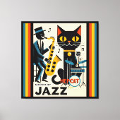 Mittelalterliche Jazz-Zeitalter HepCat Black Cat Leinwanddruck (Vorderseite)
