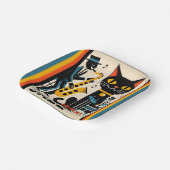 Mittelalterliche Jazz-Zeitalter HepCat Black Cat Pappteller (Gewinkelt)