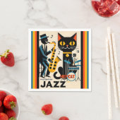 Mittelalterliche Jazz-Zeitalter HepCat Black Cat Serviette (Beispiel)