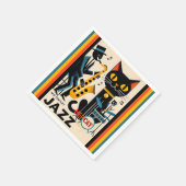 Mittelalterliche Jazz-Zeitalter HepCat Black Cat Serviette (Ecke)