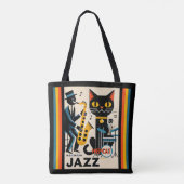 Mittelalterliche Jazz-Zeitalter HepCat Black Cat Tasche (Rückseite)