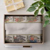 Mittelalterliche Karte Europas (von Willem Blaeu) Seidenpapier (Geschenk)