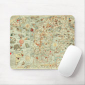 Mittelalterliche Karte Mousepad (Mit Mouse)
