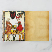 MITTELALTERLICHE KASCHENSPIELER IM GERICHTSHOF KARTE (Innenseite)