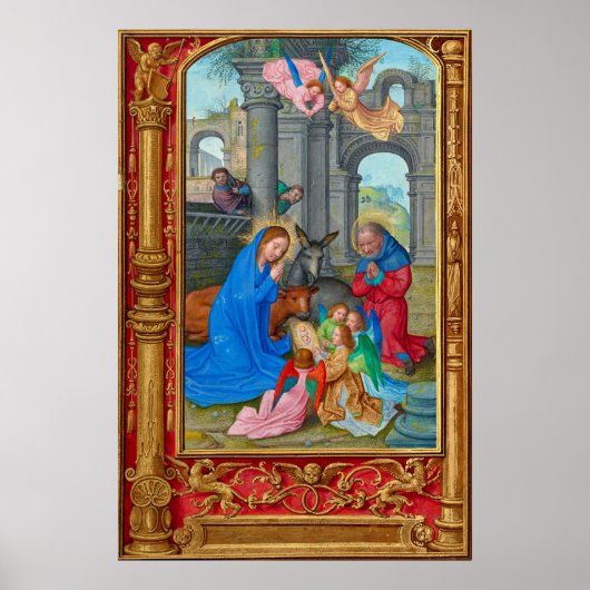 Mittelalterliche Katholische Christliche Weihnacht Poster (Vorne)